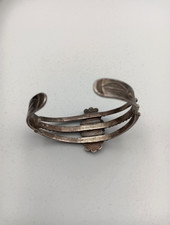 Vintage Fred Harvey Era Navajo Sterling Silver Turquoise Cuff Bracelet 32.24g - Additional view 5