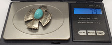 Vintage Fred Harvey Era Thunderbird Sterling Silver PENDANT Hook BROOCH - Additional view 12
