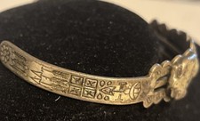 Fred Harvey VTG Navajo Sterling Silver Turquoise Thunderbird Snake Cuff Bracelet - Additional view 5