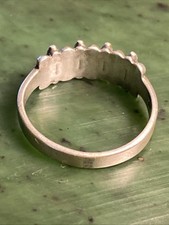 Antique Fred Harvey Era Petit Point Zuni Turquoise Ring Sterling Silver  - Additional view 3