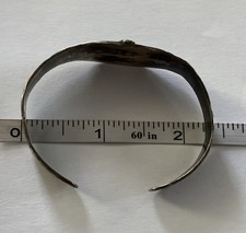 VTG OLD FRED HARVEY ERA Navajo THUNDERBIRD Turquoise Sterling silver Bracelet - Additional view 13