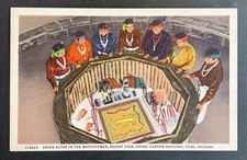 Fred Harvey Hopi Indians Dance Snake Altar 2 Linen Postcards Grand Canyon AZ - Additional view 1