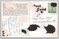 1942 Santa Fe Railway El Capitan Streamliner Albuquerque NM Postcard Fred Harvey - Additional view 1