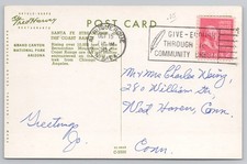 1952 Fred Harvey Santa Fe Streamliner San Bernardino Mountains CA Postcard - Additional view 1