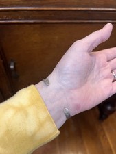 Fred Harvey Era Railroad Sterling & Turquoise Bracelet Sz 6 - 6.25 With Flex - Additional view 5