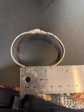 Fred Harvey Era Railroad Sterling & Turquoise Bracelet Sz 6 - 6.25 With Flex - Additional view 6