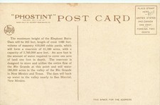 Site Of Elephant Butte Dam, New Mexico Vintage Fred Harvey Postcard - Additional view 1