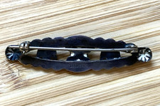 Vintage Native American Fred Harvey Era Sterling Silver Turquoise & Pin Brooch - Additional view 6