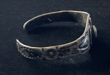 VTG OLD FRED HARVEY ERA Navajo THUNDERBIRD Turquoise Sterling silver Bracelet - Additional view 4