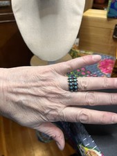 Fred Harvey Era Turquoise Sterling Railroad Jewelry- Ring Sz 6 Signed Stamped - Additional view 14