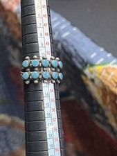 Fred Harvey Era Turquoise Sterling Railroad Jewelry- Ring Sz 6 Signed Stamped - Additional view 6