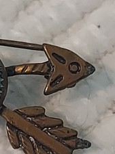 Fred Harvey Era Navajo Dine Turquoise Crossed Arrows Pin Brooch - Additional view 11