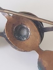 Fred Harvey Era Navajo Dine Turquoise Crossed Arrows Pin Brooch - Additional view 15