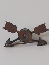 Fred Harvey Era Navajo Dine Turquoise Crossed Arrows Pin Brooch - Additional view 4