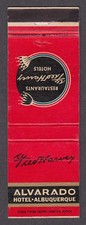Fred Harvey Alvarado Hotel Albuquerque NM matchcover