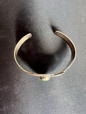 Vintage Pawn FRED HARVEY Navajo Sterling Silver Sunburst Turquoise CUFF BRACELET - Additional view 1