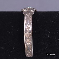 Vintage Navajo Sterling Silver Green Turquoise Fred Harvey Era Cuff Bracelet - Additional view 2