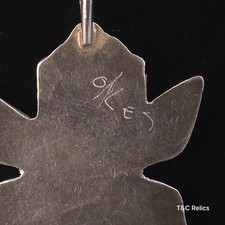 Vintage Fred Harvey Era Zuni Knifewing Pendant Necklace silver Turquoise Coral - Additional view 7