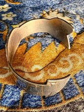 Fred Harvey Style Silver 925 Opal Arrow Head Cuff Bracelet Open End Used - Additional view 2