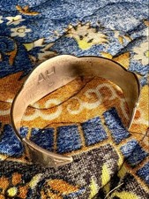 Fred Harvey Style Silver 925 Opal Arrow Head Cuff Bracelet Open End Used - Additional view 4