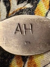 Fred Harvey Style Silver 925 Opal Arrow Head Cuff Bracelet Open End Used - Additional view 5