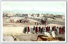 [37j7] postcard 1912 Fred Harvey, Isleta on Day Of Harvest Dance