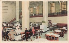 Chicago Illinois Fred Harvey Lunch Room Union Station Vintage Postcard
