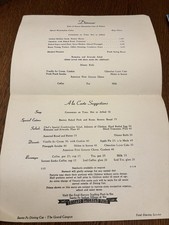 Vintage Santa Fe Railroad Dining Car Menu Fred Harvey Taos Pueblo 1930s 1940s - Additional view 1