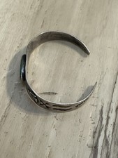 Fred Harvey Native American Thunderbird Turquoise Sterling Silver Cuff Bracelet - Additional view 4