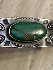 Fred Harvey Native American Thunderbird Turquoise Sterling Silver Cuff Bracelet - Additional view 5