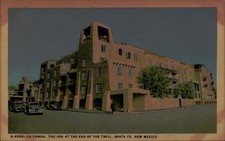 La Fonda Inn End Of The Trail Postcard Santa Fe Fred Harvey Unposted Vintage