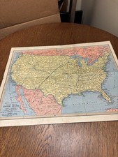 WWII World War Map Fred Harvey Rand McNally Service Ribbons Guide Original B4 - Additional view 1