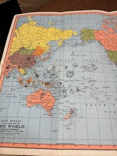 WWII World War Map Fred Harvey Rand McNally Service Ribbons Guide Original B4 - Additional view 3