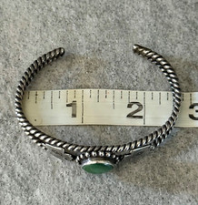 OLD Vintage Fred Harvey Era Navajo THUNDERBIRD Turquoise Sterling Bracelet - Additional view 7