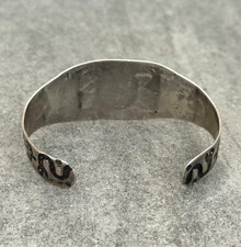 Vintage FRED HARVEY ERA Navajo Turquoise Rattlesnake Sterling  Bracelet 6.75 in - Additional view 8