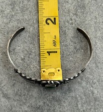 FRED HARVEY ERA Navajo ARROWHEAD CERRILLOS Turquoise Sterling  Bracelet 6.5 in - Additional view 11