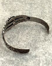 FRED HARVEY ERA Navajo ARROWHEAD CERRILLOS Turquoise Sterling  Bracelet 6.5 in - Additional view 7