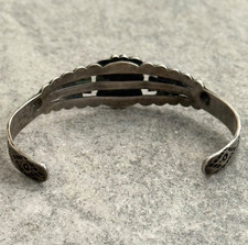 FRED HARVEY ERA Navajo ARROWHEAD CERRILLOS Turquoise Sterling  Bracelet 6.5 in - Additional view 8