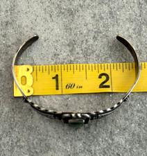 FRED HARVEY ERA Navajo ARROWHEAD CERRILLOS Turquoise Sterling  Bracelet 6.5 in - Additional view 10