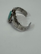 VTG “ FRED HARVEY ERA” Navajo .925 Sterling Silver, Turquoise Cuff Bracelet - Additional view 1