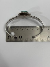 VTG “ FRED HARVEY ERA” Navajo .925 Sterling Silver, Turquoise Cuff Bracelet - Additional view 11