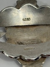 VTG “ FRED HARVEY ERA” Navajo .925 Sterling Silver, Turquoise Cuff Bracelet - Additional view 7