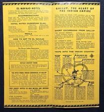 Vintage 1950s El Navajo Hotel Gallup New Mexico Fred Harvey Brochure - Additional view 1