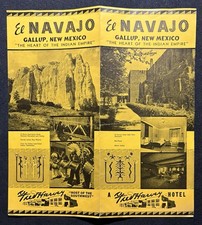 Vintage 1950s El Navajo Hotel Gallup New Mexico Fred Harvey Brochure - Additional view 2