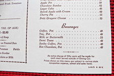 1971 Santa Fe Railroad Menu Super Chief Train Dinner Fred Harvey Railway Dining - Additional view 12