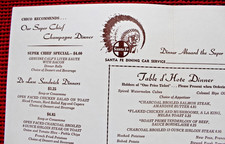 1971 Santa Fe Railroad Menu Super Chief Train Dinner Fred Harvey Railway Dining - Additional view 7