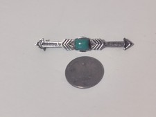 Antique Fred Harvey Era arrow detail Brooch sterling silver Native American Pin  - Additional view 1