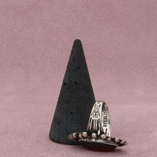 fred harvey era sterling silver vintage dragons breath opal ring size 5.5 - Additional view 2