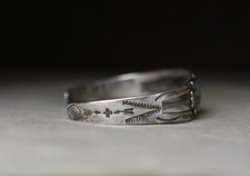 Vintage Fred Harvey Era Navajo Sterling Silver Turquoise Cuff Bracelet Size 6.75 - Additional view 4