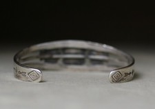 Vintage Fred Harvey Era Navajo Sterling Silver Turquoise Cuff Bracelet Size 6.75 - Additional view 5